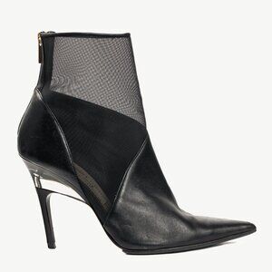 Jimmy Choo Sioux 100 Black Nappa & Mesh Ankle Boots